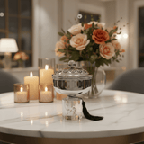 Acrylic Footed Silver Metal Candy Bowl with Lid - 18 × 12 cm - Al Kabayel Discount CentreAcrylic Footed Silver Metal Candy Bowl with Lid - 18 × 12 cmBowlsAKDCAl Kabayel Discount Centre