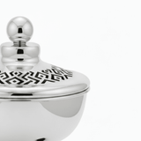 Acrylic Footed Silver Metal Candy Bowl with Lid - 22 × 13 cm - Al Kabayel Discount CentreAcrylic Footed Silver Metal Candy Bowl with Lid - 22 × 13 cmBowlsAKDCAl Kabayel Discount Centre