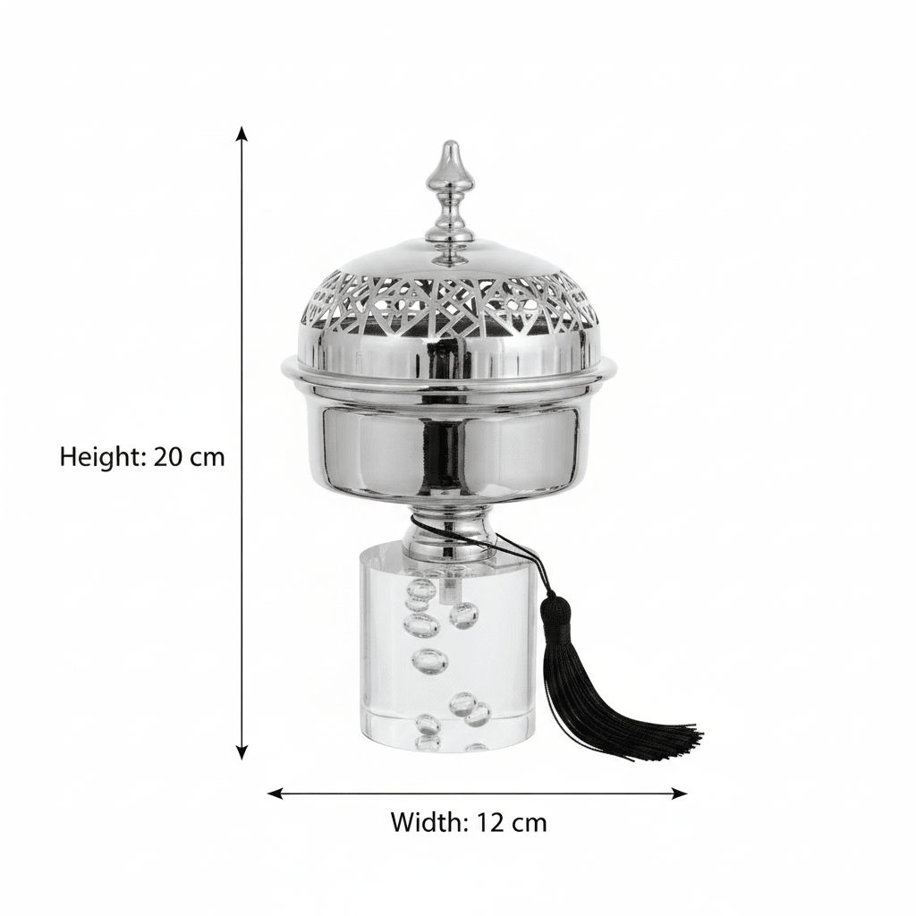 Acrylic Footed Silver Metal Candy Bowl with Lid - Large 20×12 cm - Al Kabayel Discount CentreAcrylic Footed Silver Metal Candy Bowl with Lid - Large 20×12 cmBowlsAKDCAl Kabayel Discount Centre