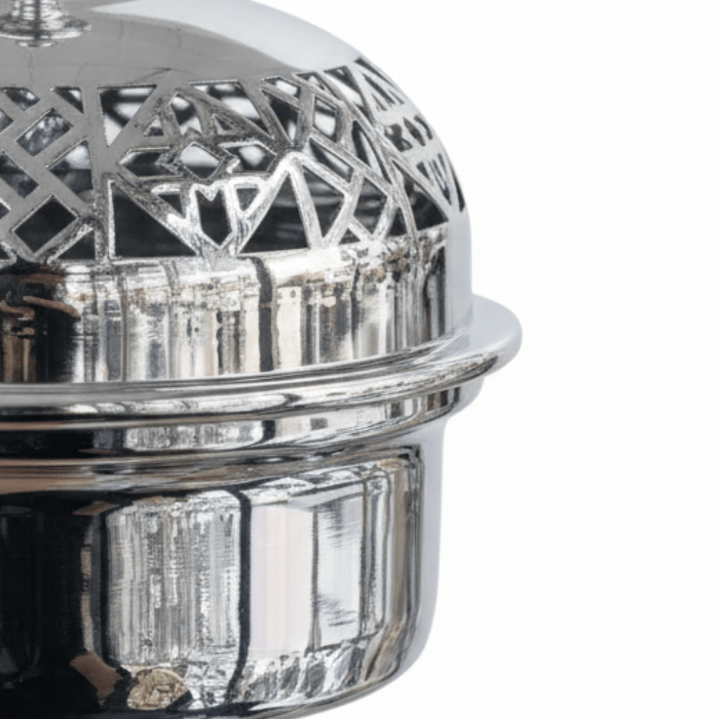 Acrylic Footed Silver Metal Candy Bowl with Lid - Large 20×12 cm - Al Kabayel Discount CentreAcrylic Footed Silver Metal Candy Bowl with Lid - Large 20×12 cmBowlsAKDCAl Kabayel Discount Centre