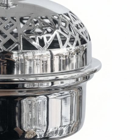 Acrylic Footed Silver Metal Candy Bowl with Lid - Large 20×12 cm - Al Kabayel Discount CentreAcrylic Footed Silver Metal Candy Bowl with Lid - Large 20×12 cmBowlsAKDCAl Kabayel Discount Centre