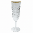 Acrylic Footed Stem Champagne Flute with Gold Rim | Baroque Embossed | 250ml - Al Kabayel Discount CentreAcrylic Footed Stem Champagne Flute with Gold Rim | Baroque Embossed | 250mlTumblersAKDCAl Kabayel Discount Centre