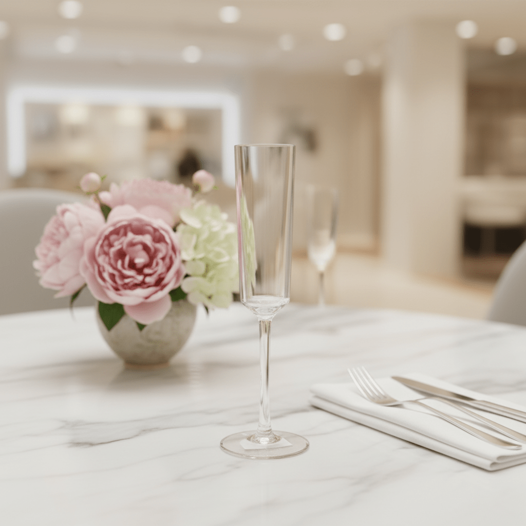 Acrylic Plain Footed Stem Glass 230ml — Crystal - Clear Champagne Flutes - Al Kabayel Discount CentreAcrylic Plain Footed Stem Glass 230ml — Crystal - Clear Champagne FlutesTumblersAKDCAl Kabayel Discount Centre