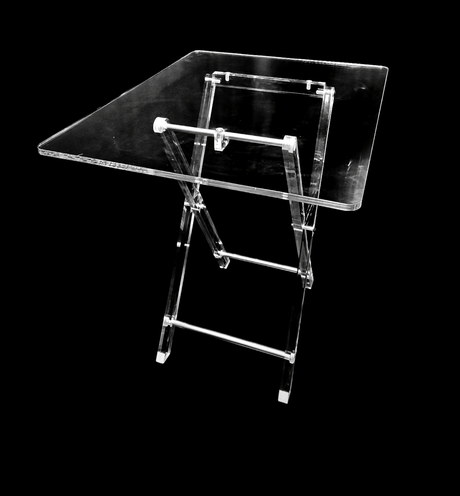 Acrylic Serving Coffee Table Set Of 4 With Stand 40Cmx50Cm and 50cm Height Clear - Al Kabayel Discount CentreAcrylic Serving Coffee Table Set Of 4 With Stand 40Cmx50Cm and 50cm Height ClearServing TraysAKDCAl Kabayel Discount Centre