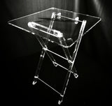 Acrylic Serving Coffee Table Set Of 4 With Stand 40Cmx50Cm Clear With Black Humming Bird Design - Al Kabayel Discount CentreAcrylic Serving Coffee Table Set Of 4 With Stand 40Cmx50Cm Clear With Black Humming Bird DesignServing TraysAKDCAl Kabayel Discount Centre