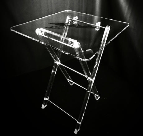 Acrylic Serving Coffee Table Set Of 4 With Stand 40Cmx50Cm Clear With Black Humming Bird Design - Al Kabayel Discount CentreAcrylic Serving Coffee Table Set Of 4 With Stand 40Cmx50Cm Clear With Black Humming Bird DesignServing TraysAKDCAl Kabayel Discount Centre