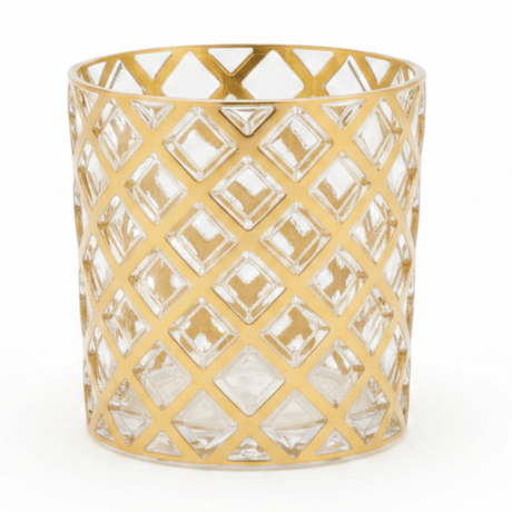 Acrylic Tumbler with Golden Diamond Lattice Design | 200ml - Al Kabayel Discount CentreAcrylic Tumbler with Golden Diamond Lattice Design | 200mlTumblersAKDCAl Kabayel Discount Centre