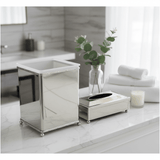 Acrylic Waste Bin with Silver Metal Base and Tissue Box Combo Set – Durable and Stylish – 28 × 21 cm & 26 × 13 cm - Al Kabayel Discount CentreAcrylic Waste Bin with Silver Metal Base and Tissue Box Combo Set – Durable and Stylish – 28 × 21 cm & 26 × 13 cmOrganizers & AccessoriesAKDCAl Kabayel Discount Centre
