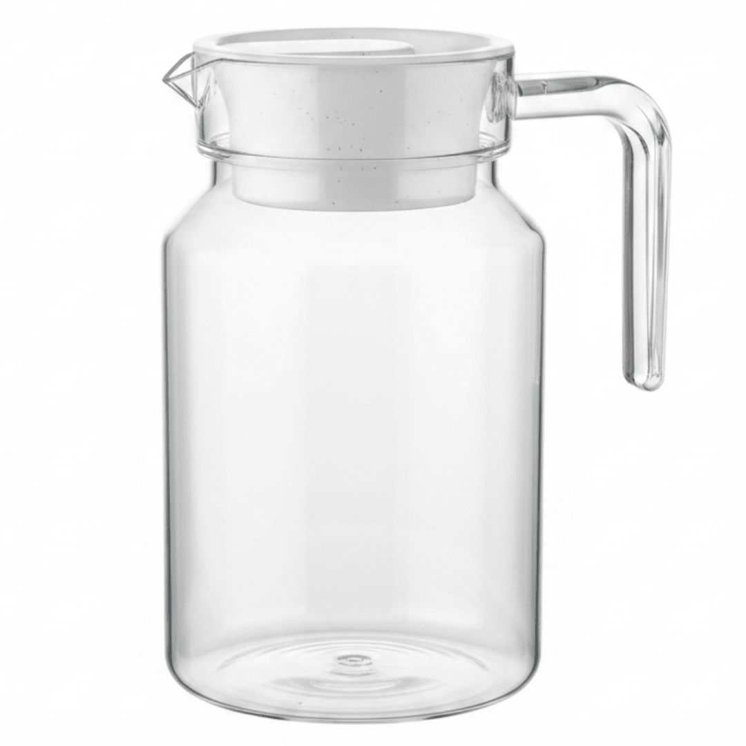 Acrylic Water Jug with White Lid – 16cm | Crystal Clear | BPA-Free - Al Kabayel Discount CentreAcrylic Water Jug with White Lid – 16cm | Crystal Clear | BPA-FreeJugsAKDCAl Kabayel Discount Centre