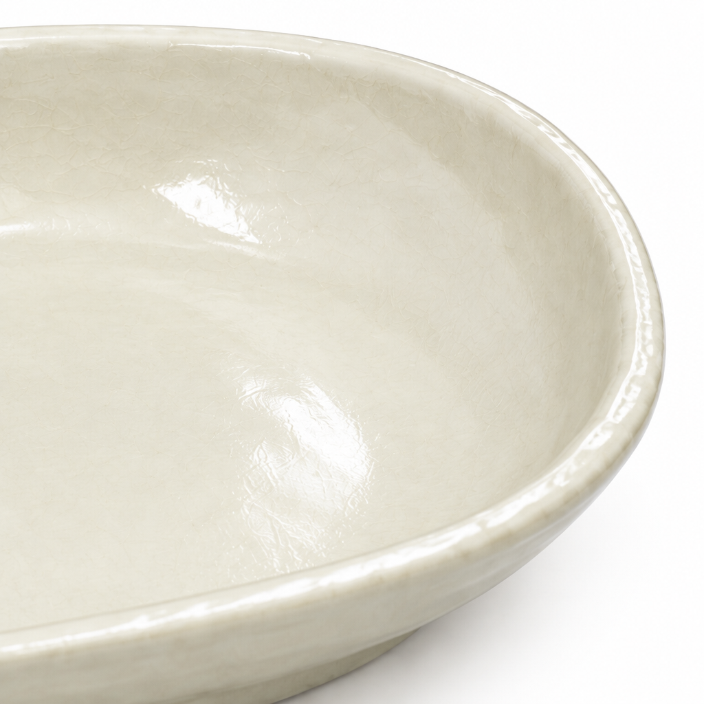 Elite Melamine Oval Plate Cream - 8 Inch