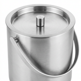 FNS Stainless Steel Ice Bucket with Lid and Carry Handle Silver - 1.5 Litre