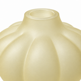 Ribbed Design Glass Vase Cream  - 10cm