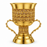 Metal Incense Burner with Handles Gold – 33×25cm