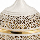 طاجن معدني ذهبي وكريمي - 23×25 سم