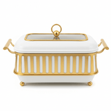 AFCO 1.5 Liter Rectangular Chafing Dish – Premium White & Gold Finish with High - Quality Plastic & Metal Outer Body and Heat - Resistant Inner Glass Bowl for Elegant Buffet Serving - Al Kabayel Discount CentreAFCO 1.5 Liter Rectangular Chafing Dish – Premium White & Gold Finish with High - Quality Plastic & Metal Outer Body and Heat - Resistant Inner Glass Bowl for Elegant Buffet ServingWarmersAFCOAl Kabayel Discount Centre