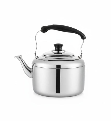 AFCO Large Stainless Steel Whistling Kettle 5 Litre – Durable Heavy - Duty Construction, Stylish Silver Shine, Whistle Alert System, Suitable for Family Kitchens - Al Kabayel Discount CentreAFCO Large Stainless Steel Whistling Kettle 5 Litre – Durable Heavy - Duty Construction, Stylish Silver Shine, Whistle Alert System, Suitable for Family KitchensTea/Coffee PotsAFCOAl Kabayel Discount Centre