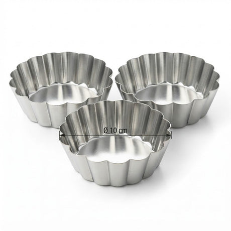 AFCO Mini Cake Mould – Set of 3 – 10cm Fluted Tart Tins - Al Kabayel Discount CentreAFCO Mini Cake Mould – Set of 3 – 10cm Fluted Tart TinsCake Mold & Baking MoldsAFCOAl Kabayel Discount Centre