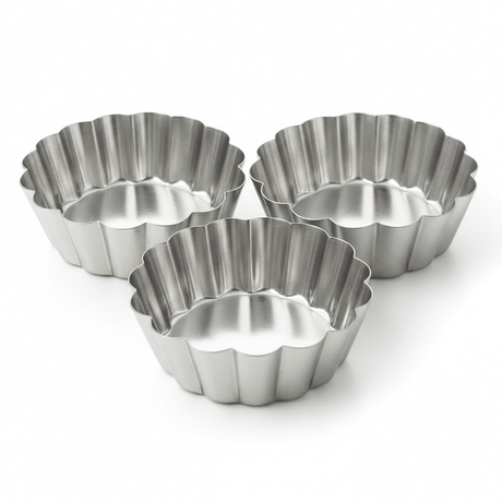 AFCO Mini Cake Mould – Set of 3 – 10cm Fluted Tart Tins - Al Kabayel Discount CentreAFCO Mini Cake Mould – Set of 3 – 10cm Fluted Tart TinsCake Mold & Baking MoldsAFCOAl Kabayel Discount Centre