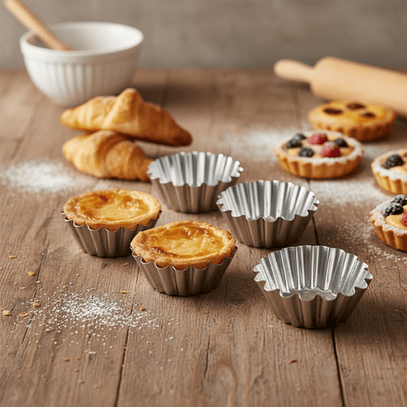 AFCO Mini Cake Moulds – Set of 4 – 7cm Fluted Tart Tins - Al Kabayel Discount CentreAFCO Mini Cake Moulds – Set of 4 – 7cm Fluted Tart TinsCake Mold & Baking MoldsAFCOAl Kabayel Discount Centre