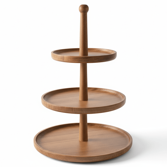 Afco Natural Bamboo Three - Tier Round Fruit Stand with Wooden Finish for Eco - Friendly Display – 40 cm - Al Kabayel Discount CentreAfco Natural Bamboo Three - Tier Round Fruit Stand with Wooden Finish for Eco - Friendly Display – 40 cmOrganizers & AccessoriesAFCOAl Kabayel Discount Centre