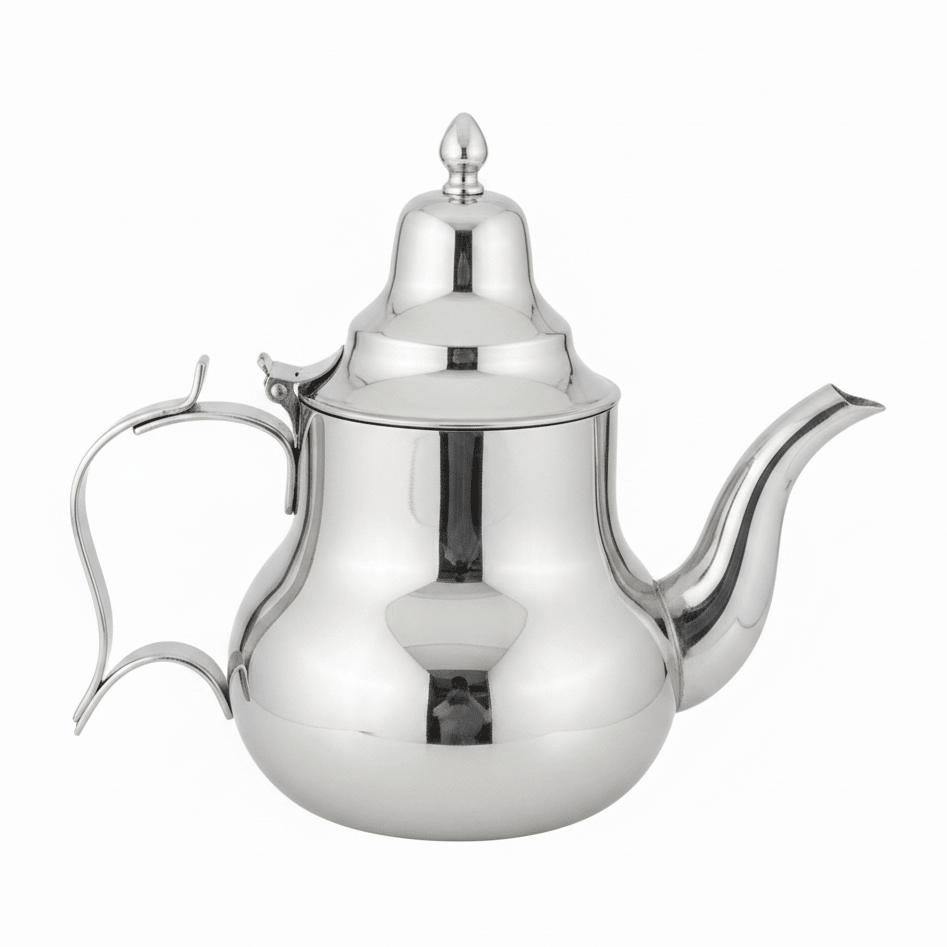 Afco Silver Stainless Steel Arabic Teapot – Traditional Moroccan Design | Mirror Polished Finish | Premium Hospitality Serveware for Tea & Coffee - Al Kabayel Discount CentreAfco Silver Stainless Steel Arabic Teapot – Traditional Moroccan Design | Mirror Polished Finish | Premium Hospitality Serveware for Tea & CoffeeTea/Coffee PotsAFCOAl Kabayel Discount Centre