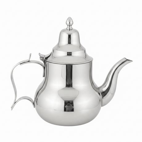 Afco Silver Stainless Steel Arabic Teapot – Traditional Moroccan Design | Mirror Polished Finish | Premium Hospitality Serveware for Tea & Coffee - Al Kabayel Discount CentreAfco Silver Stainless Steel Arabic Teapot – Traditional Moroccan Design | Mirror Polished Finish | Premium Hospitality Serveware for Tea & CoffeeTea/Coffee PotsAFCOAl Kabayel Discount Centre