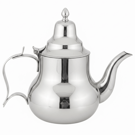 Afco Silver Stainless Steel Arabic Teapot – Traditional Moroccan Design | Mirror Polished Finish | Premium Hospitality Serveware for Tea & Coffee - Al Kabayel Discount CentreAfco Silver Stainless Steel Arabic Teapot – Traditional Moroccan Design | Mirror Polished Finish | Premium Hospitality Serveware for Tea & CoffeeTea/Coffee PotsAFCOAl Kabayel Discount Centre