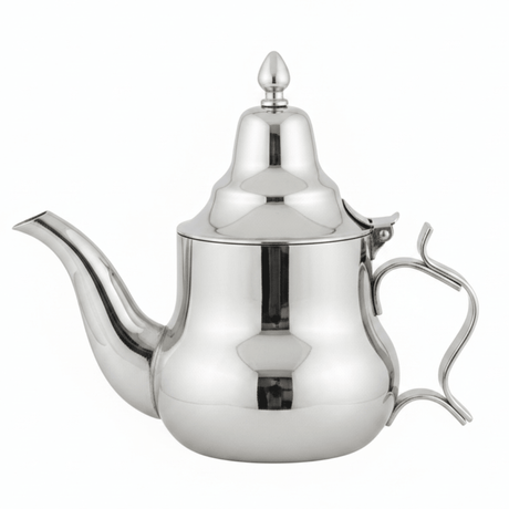 Afco Silver Stainless Steel Arabic Teapot – Traditional Moroccan Design | Mirror Polished Finish | Premium Hospitality Serveware for Tea & Coffee - Al Kabayel Discount CentreAfco Silver Stainless Steel Arabic Teapot – Traditional Moroccan Design | Mirror Polished Finish | Premium Hospitality Serveware for Tea & CoffeeTea/Coffee PotsAFCOAl Kabayel Discount Centre