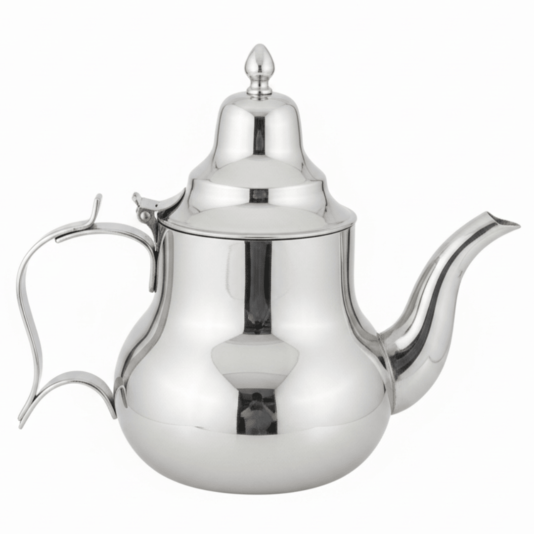 Afco Silver Stainless Steel Arabic Teapot – Traditional Moroccan Design | Mirror Polished Finish | Premium Hospitality Serveware for Tea & Coffee - Al Kabayel Discount CentreAfco Silver Stainless Steel Arabic Teapot – Traditional Moroccan Design | Mirror Polished Finish | Premium Hospitality Serveware for Tea & CoffeeTea/Coffee PotsAFCOAl Kabayel Discount Centre