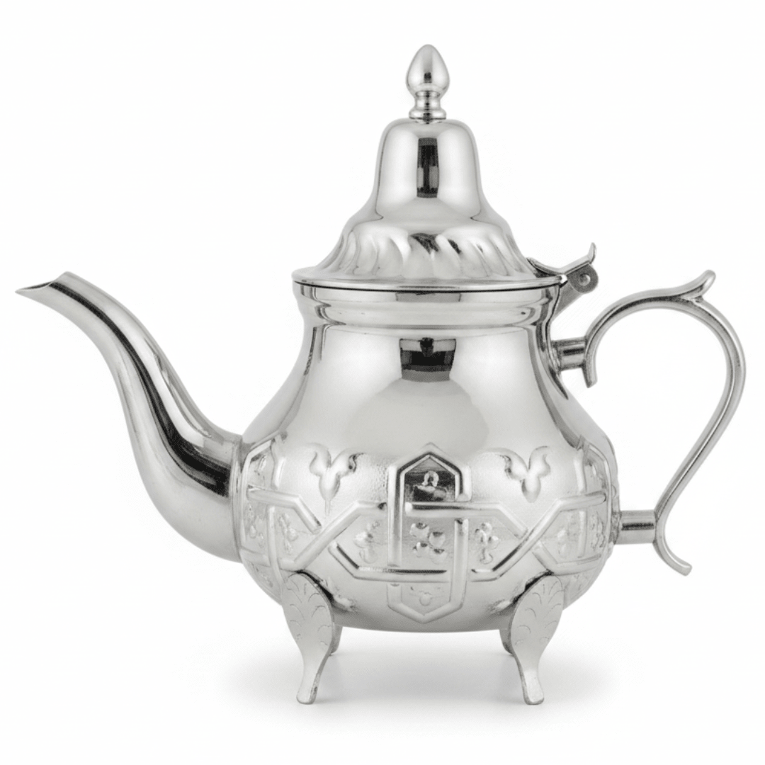 Afco Silver Stainless Steel Arabic Teapot with Decorative Legs | Ornate Engraved Design | 600ml | - Al Kabayel Discount CentreAfco Silver Stainless Steel Arabic Teapot with Decorative Legs | Ornate Engraved Design | 600ml |Tea/Coffee PotsAFCOAl Kabayel Discount Centre