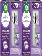 Air Wick Air Freshener Freshmatic Auto Spray Lavender & Chamomile Gadget and Refill, Eliminates Bad Odour like Cat Litter Smell, 250 ml (Pack of 2) - Al Kabayel Discount CenterAir Wick Air Freshener Freshmatic Auto Spray Lavender & Chamomile Gadget and Refill, Eliminates Bad Odour like Cat Litter Smell, 250 ml (Pack of 2)Home FragrancesAIR WICKAl Kabayel Discount Center