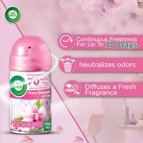 Air Wick Freshmatic Autospray Refill, Cherry Blossom Scent 250 ml x2 - Al Kabayel Discount CentreAir Wick Freshmatic Autospray Refill, Cherry Blossom Scent 250 ml x2Air FreshenersAIR WICKAl Kabayel Discount Centre