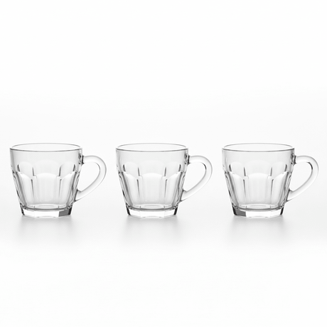 AKDC 100ml Compact Glass Tea Mugs for Espresso, Tea & Small Servings – Set of 3 - Al Kabayel Discount CentreAKDC 100ml Compact Glass Tea Mugs for Espresso, Tea & Small Servings – Set of 3TumblersAKDCAl Kabayel Discount Centre