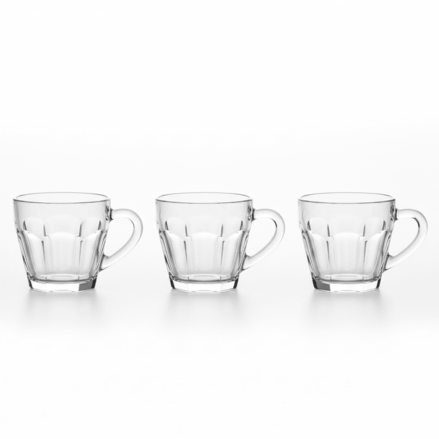 AKDC 100ml Compact Glass Tea Mugs for Espresso, Tea & Small Servings – Set of 3 - Al Kabayel Discount CentreAKDC 100ml Compact Glass Tea Mugs for Espresso, Tea & Small Servings – Set of 3TumblersAKDCAl Kabayel Discount Centre