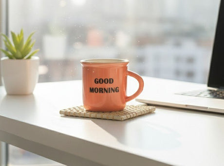 AKDC 100ml Pink Ceramic Mug with “Good Morning” Text – Small Cute Cup for Tea, Coffee & Espresso - Al Kabayel Discount CentreAKDC 100ml Pink Ceramic Mug with “Good Morning” Text – Small Cute Cup for Tea, Coffee & EspressoMugsAKDCAl Kabayel Discount Centre