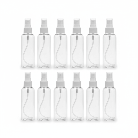 AKDC 12 - Piece 100ml Plastic Spray Bottle Set – Travel & Cleaning Use - Al Kabayel Discount CentreAKDC 12 - Piece 100ml Plastic Spray Bottle Set – Travel & Cleaning UseAKDCAl Kabayel Discount Centre