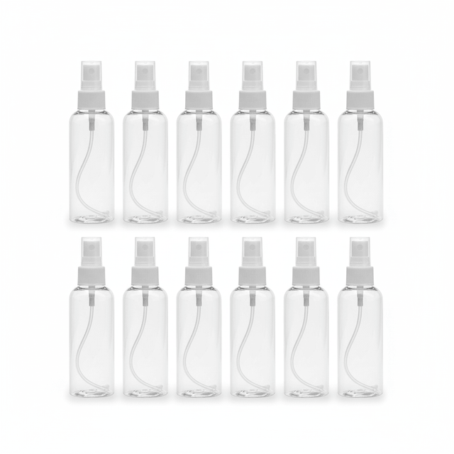 AKDC 12 - Piece 100ml Plastic Spray Bottle Set – Travel & Cleaning Use - Al Kabayel Discount CentreAKDC 12 - Piece 100ml Plastic Spray Bottle Set – Travel & Cleaning UseAKDCAl Kabayel Discount Centre