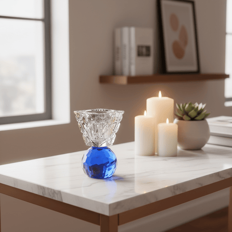 AKDC 12cm Blue Crystal Incense Burner for Aromatherapy, Meditation, Relaxation, and Elegant Home Fragrance Décor - Al Kabayel Discount CentreAKDC 12cm Blue Crystal Incense Burner for Aromatherapy, Meditation, Relaxation, and Elegant Home Fragrance DécorIncense BurnerAKDCAl Kabayel Discount Centre