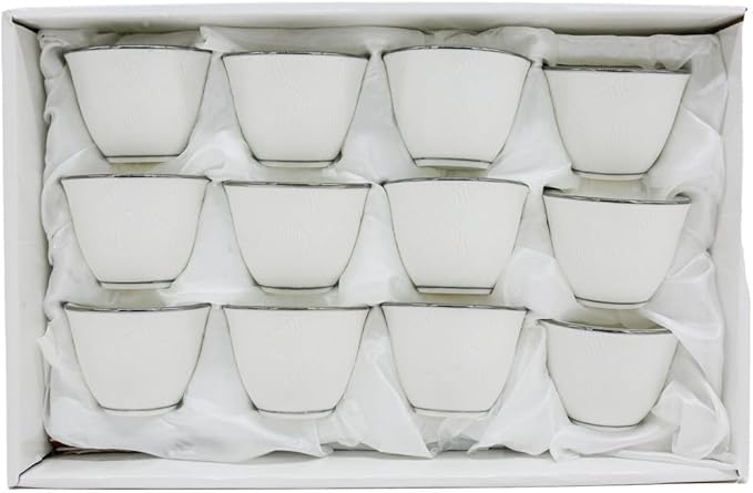 AKDC 12Pcs Cawa Cup Set Silver Ceramic - Al Kabayel Discount CentreAKDC 12Pcs Cawa Cup Set Silver CeramicTea CupsAl Kabayel Discount CentreAl Kabayel Discount Centre