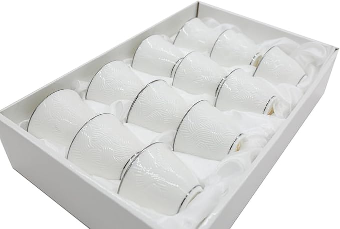 AKDC 12Pcs Cawa Cup Set Silver Ceramic - Al Kabayel Discount CentreAKDC 12Pcs Cawa Cup Set Silver CeramicTea CupsAl Kabayel Discount CentreAl Kabayel Discount Centre