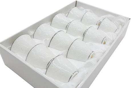 AKDC 12Pcs Cawa Cup Set Silver Ceramic - Al Kabayel Discount CentreAKDC 12Pcs Cawa Cup Set Silver CeramicTea CupsAl Kabayel Discount CentreAl Kabayel Discount Centre