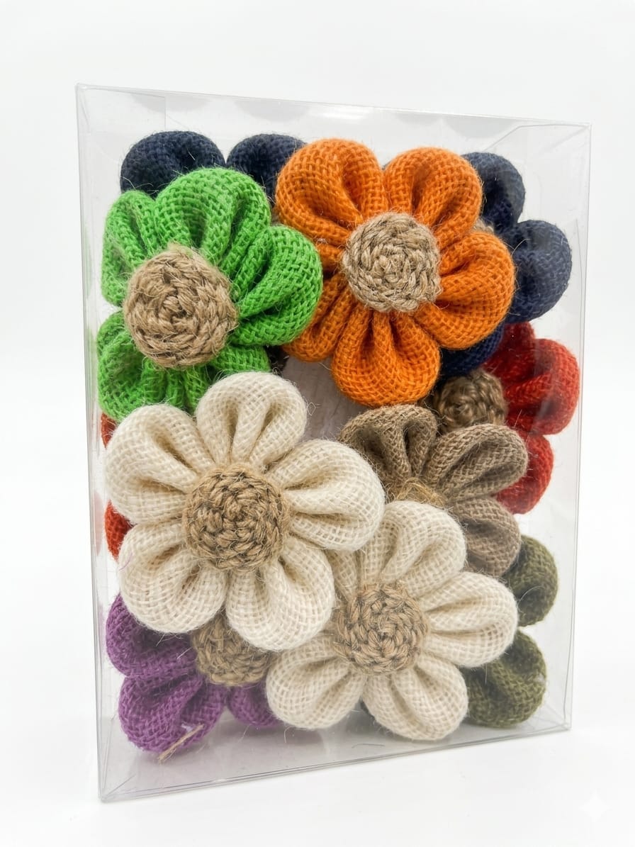 AKDC 12pcs Decorative Jute Folwers, Multicolor - Al Kabayel Discount CentreAKDC 12pcs Decorative Jute Folwers, MulticolorCraft SuppliesAKDCAl Kabayel Discount Centre
