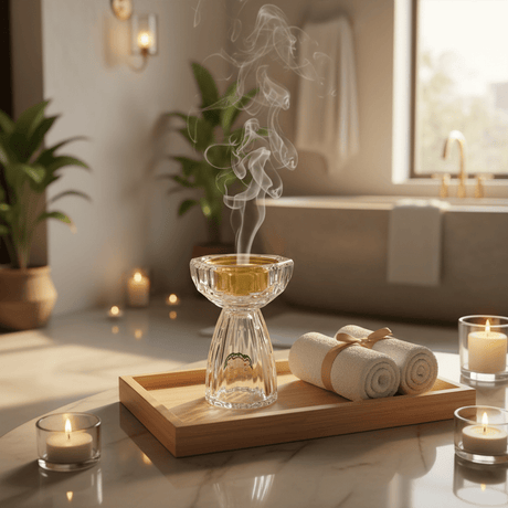 AKDC 13.5cm Premium Crystal Incense Burner for Aromatherapy, Meditation, Relaxation, and Elegant Interior Decoration - Al Kabayel Discount CentreAKDC 13.5cm Premium Crystal Incense Burner for Aromatherapy, Meditation, Relaxation, and Elegant Interior DecorationIncense BurnerAKDCAl Kabayel Discount Centre