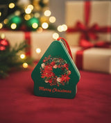 AKDC 13cm Green Candy Box Home Shape | Festive Gift Box with Wreath Design for Christmas - Al Kabayel Discount CentreAKDC 13cm Green Candy Box Home Shape | Festive Gift Box with Wreath Design for ChristmasHome Décor AccentsAKDCAl Kabayel Discount Centre