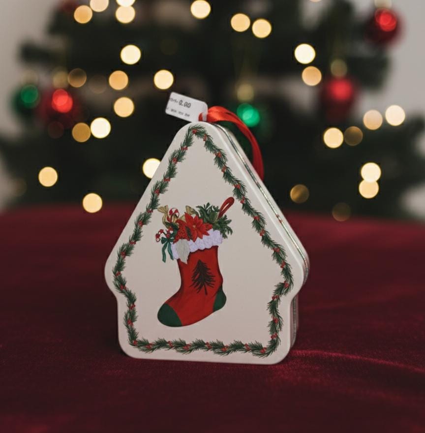 AKDC 13cm White Candy Box Home Shape | Christmas Gift Storage Box with Socks Design - Al Kabayel Discount CentreAKDC 13cm White Candy Box Home Shape | Christmas Gift Storage Box with Socks DesignHome Décor AccentsAKDCAl Kabayel Discount Centre