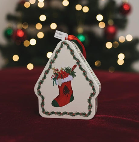 AKDC 13cm White Candy Box Home Shape | Christmas Gift Storage Box with Socks Design - Al Kabayel Discount CentreAKDC 13cm White Candy Box Home Shape | Christmas Gift Storage Box with Socks DesignHome Décor AccentsAKDCAl Kabayel Discount Centre