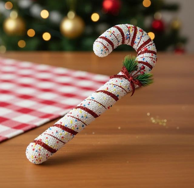 AKDC 15cm Christmas Candy Cane Décor – Red & White Hanging Ornament for Tree, Wall & Holiday Decoration - Al Kabayel Discount CentreAKDC 15cm Christmas Candy Cane Décor – Red & White Hanging Ornament for Tree, Wall & Holiday DecorationHome Décor AccentsAKDCAl Kabayel Discount Centre