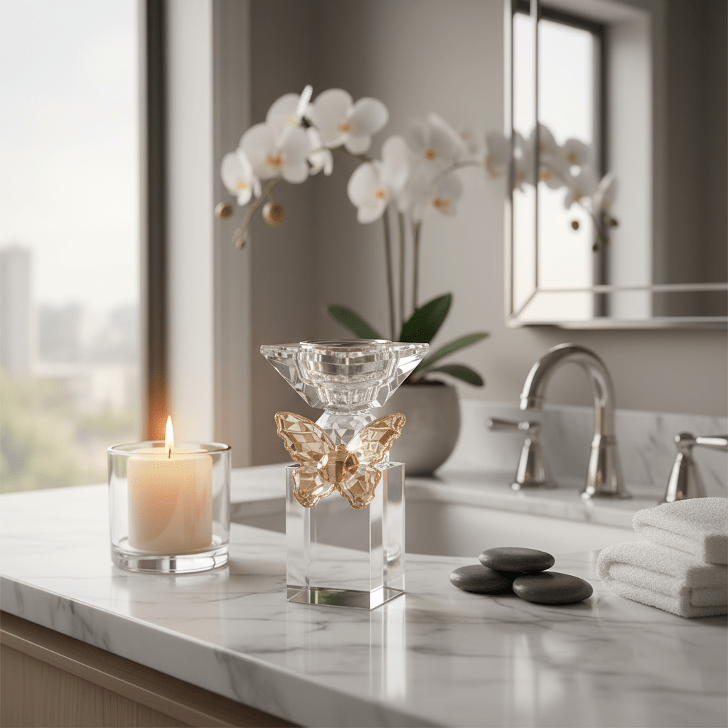 AKDC 15cm Glass Incense Burner with Decorative Butterfly Design for Aromatherapy and Stylish Home Décor - Al Kabayel Discount CentreAKDC 15cm Glass Incense Burner with Decorative Butterfly Design for Aromatherapy and Stylish Home DécorIncense BurnerAKDCAl Kabayel Discount Centre