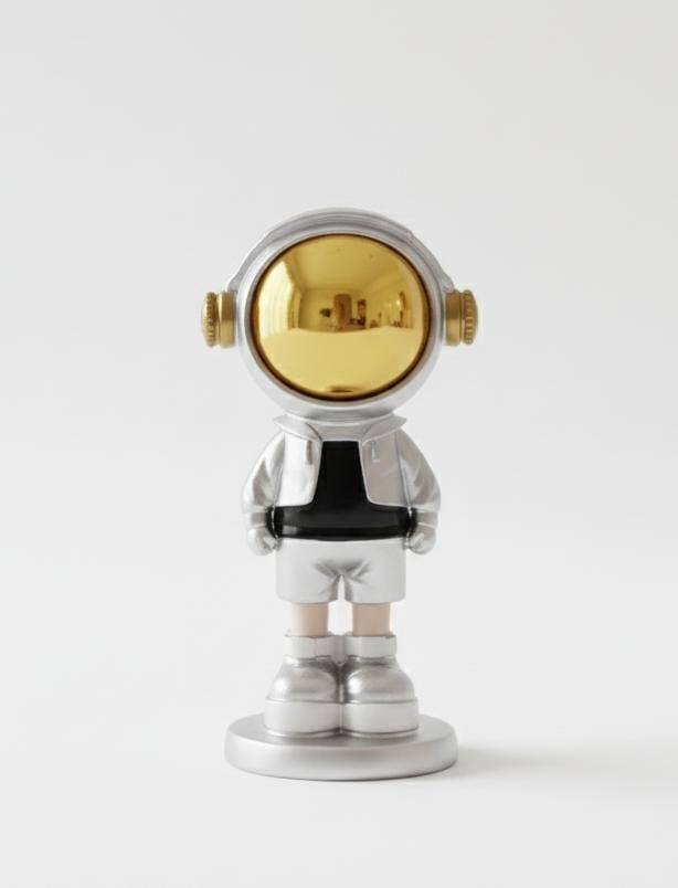 AKDC 16cm Ceramic Small Astronaut Standing Décor in Silver with Black | Compact Modern Space Art Decoration - Al Kabayel Discount CentreAKDC 16cm Ceramic Small Astronaut Standing Décor in Silver with Black | Compact Modern Space Art DecorationHome Décor AccentsAKDCAl Kabayel Discount Centre