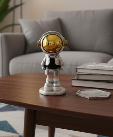 AKDC 16cm Ceramic Small Astronaut Standing Décor in Silver with Black | Compact Modern Space Art Decoration - Al Kabayel Discount CentreAKDC 16cm Ceramic Small Astronaut Standing Décor in Silver with Black | Compact Modern Space Art DecorationHome Décor AccentsAKDCAl Kabayel Discount Centre